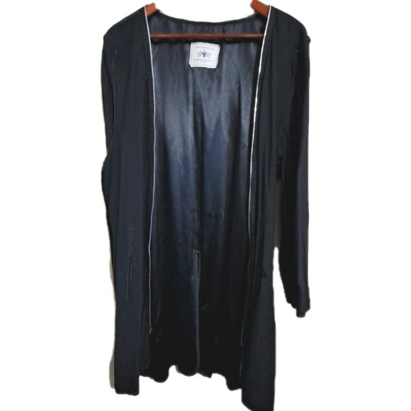 American Apparel DPSC Men's 42S All Weather Army Black Trench Coat Zip Lining - Picture 11 of 14